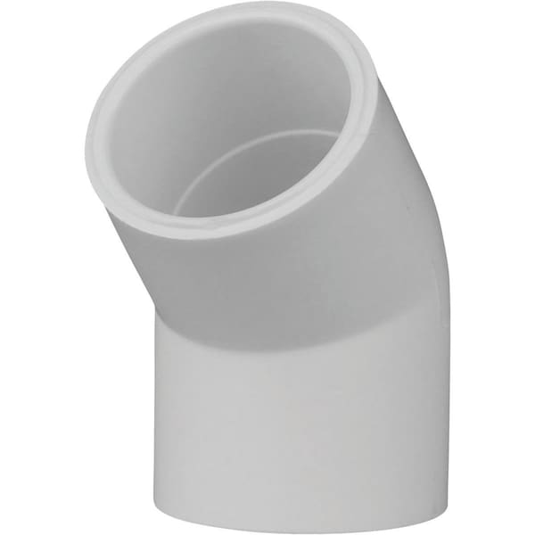 Charlotte Pipe And Foundry 3/4 In. Slip x Slip Schedule 40 45 Deg. PVC Elbow 1/8 Bend PVC 02309 0800HA - main